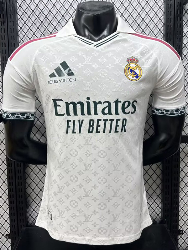 2026-27 RMA White Special Edition Player Version Training Shirts (粉三杠)