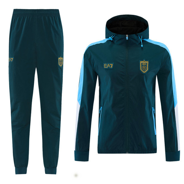 2026-27 Napoli Dark green Windbreaker Suit (Hoodie)(风衣套装)
