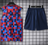2026-27 BAR Red blue Tank top and shorts suit