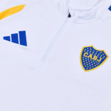 2026-27 Boca Juniors White Half Pull Tracksuit (半拉链)