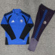 2026-27 Club America Fancy blue Half Pull Tracksuit (Pants Have Pocket)(半拉链)