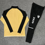 2026-27 Malaga Earth yellow Half Pull Tracksuit (Pants Have Pocket)(半拉链)