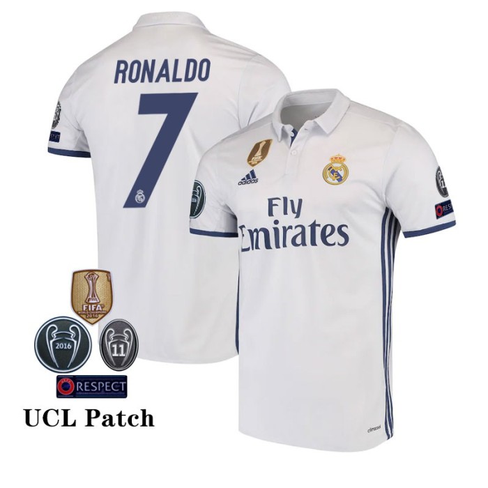 Real Madrid 2016/2017 home retro shirt Ronaldo