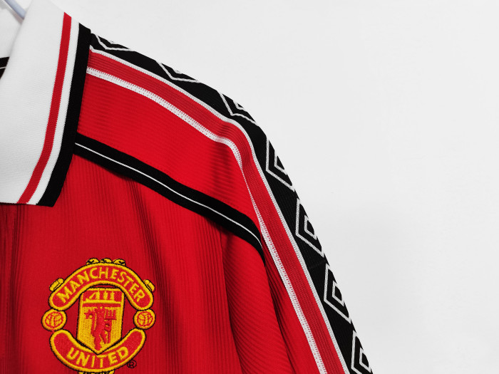 Manchester United 1998/1999 home retro shirt long sleeve BECKHAM