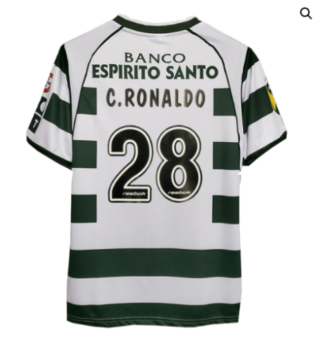Sporting CP 2001/2003 retro home shirt Ronaldo
