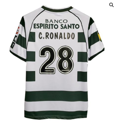 Sporting CP 2001/2003 retro home shirt Ronaldo