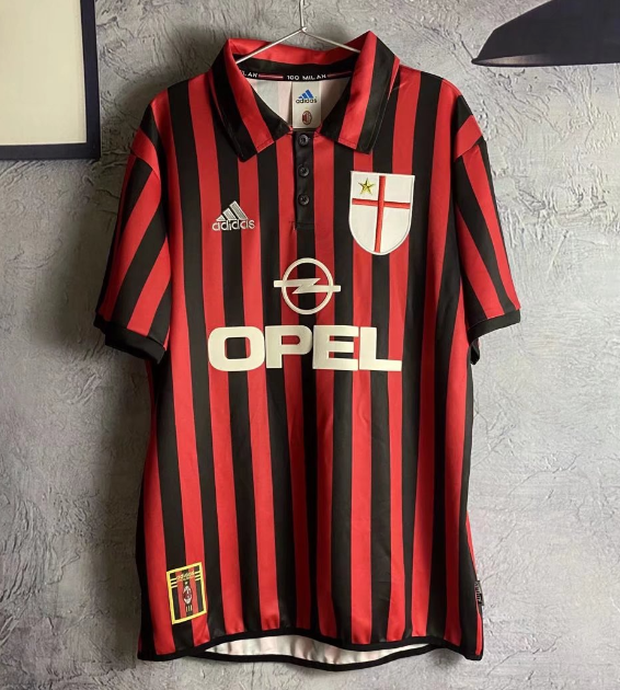 AC Milan 1999/2000 100th Anniversary home retro shirt MALDINI