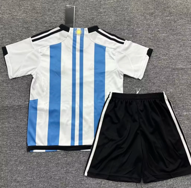 Argentina Nation team 2022/2023 home full set kit (Adult and Kids)  Messi