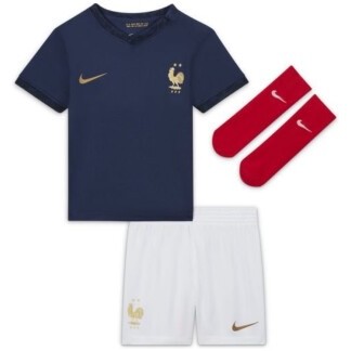 France Nation team 2022/2023 home full set kit (Adult and Kids)  Mbappe