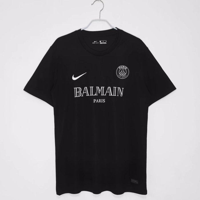 Paris Saint-Germain PSG 2020 BALMAIN shirt black Mbappe  Neymar Jr.