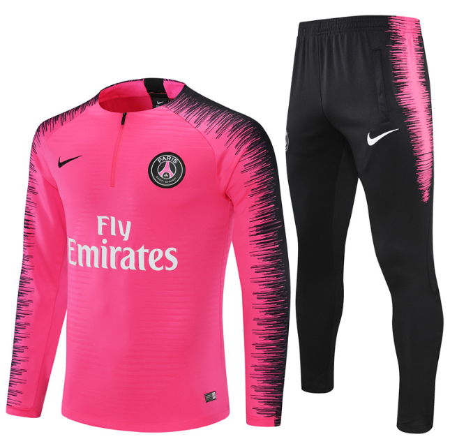 Paris Saint-Germain PSG 2018/2019 1/4 zipper retro tracksuit pink