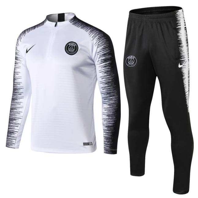 Paris Saint-Germain PSG 2018/2019 1/4 zipper retro tracksuit white