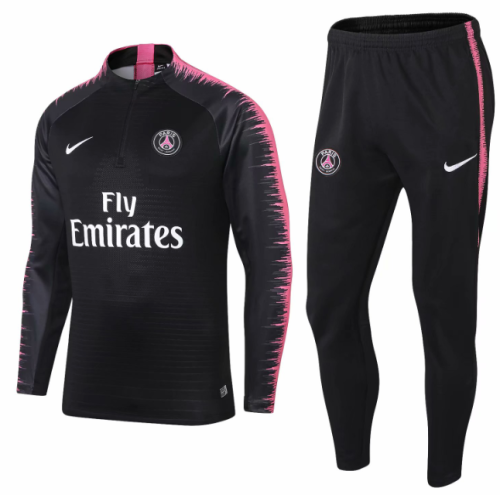 Paris Saint-Germain PSG 2018/2019 1/4 zipper retro tracksuit black