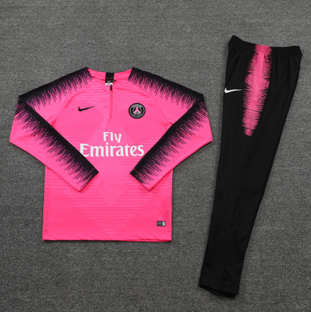 Paris Saint-Germain PSG 2018/2019 1/4 zipper retro tracksuit pink