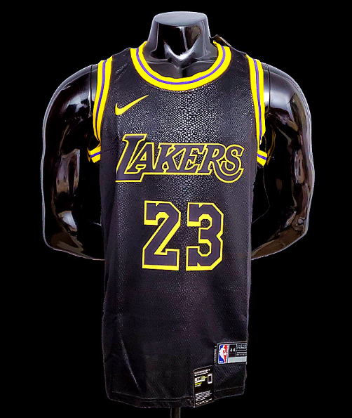 Lakers NBA jersey shirt Black James  23