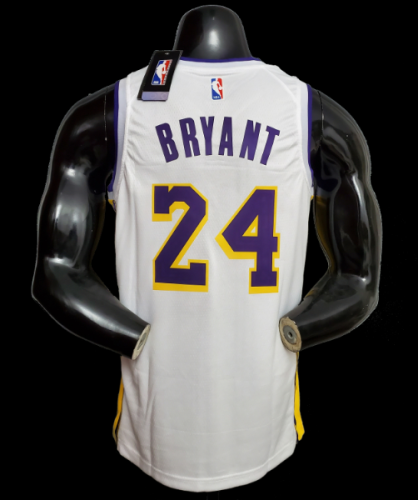 Lakers NBA jersey shirt V-neck white Kobe Bryant 24