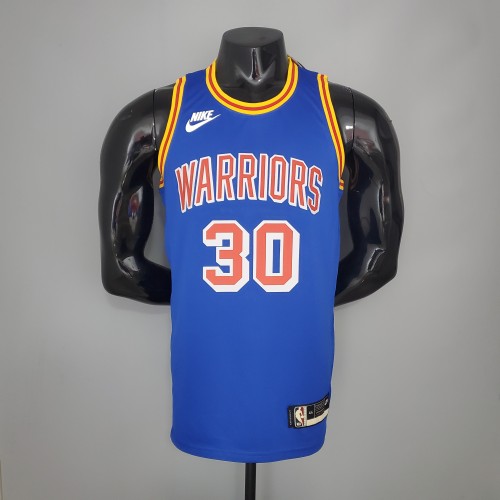 Golden State Warriors NBA Shirt 75th Blue City Curry 30