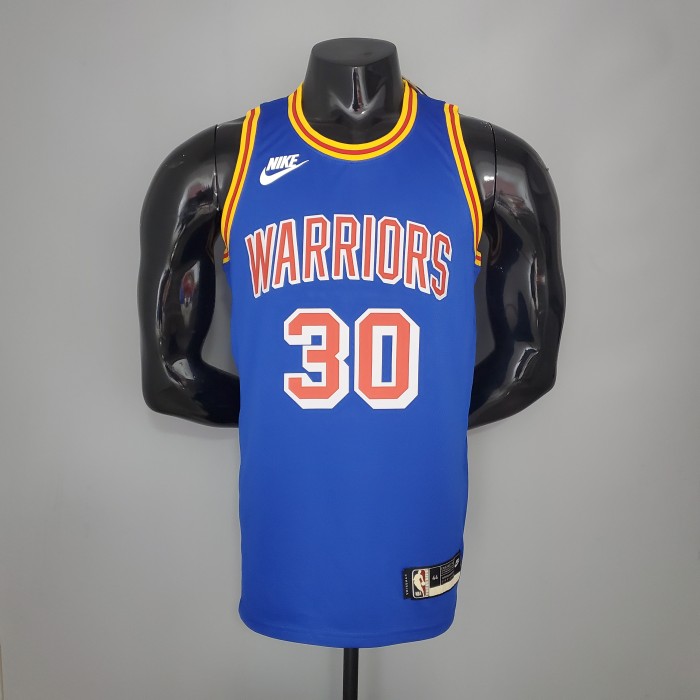 Golden State Warriors NBA Shirt 75th Blue City Curry 30