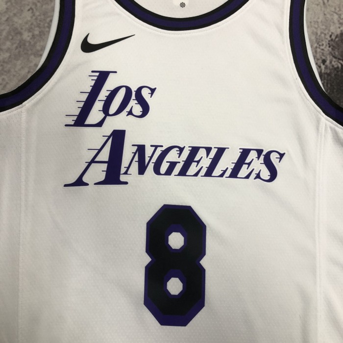 Lakers NBA Shirt 2023 City White BRYANT 8