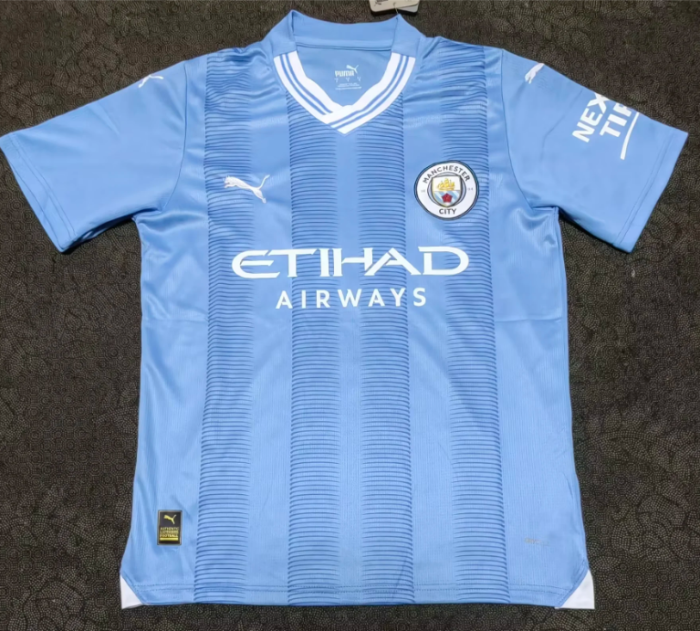 Manchester City 2023/2024 home shirt haaland (Default golden 2023 patch)