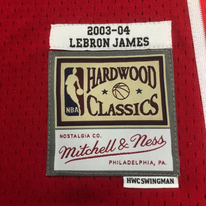 Cleveland Cavaliers NBA shirt 2003/2004 season Red James 23