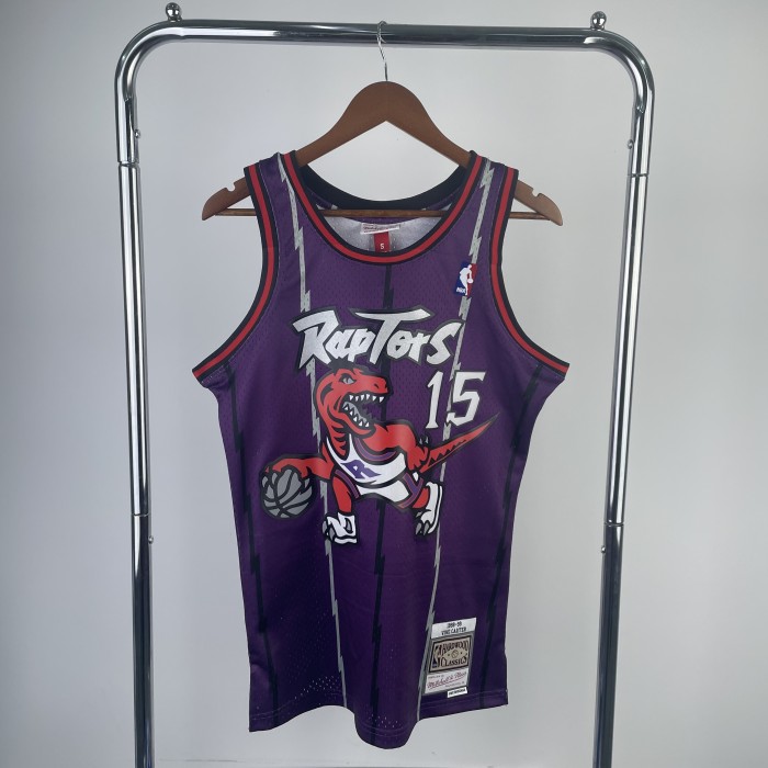 Toronto Raptors NBA Shirt 1999 Season Purple CARTER 15 McGRADY 1