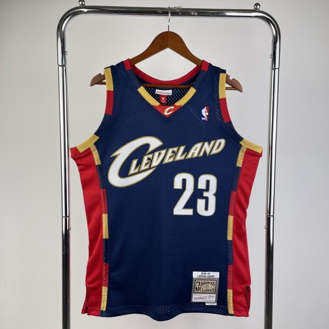 Cleveland Cavaliers NBA shirt 2008/2009 season Navy blue James 23