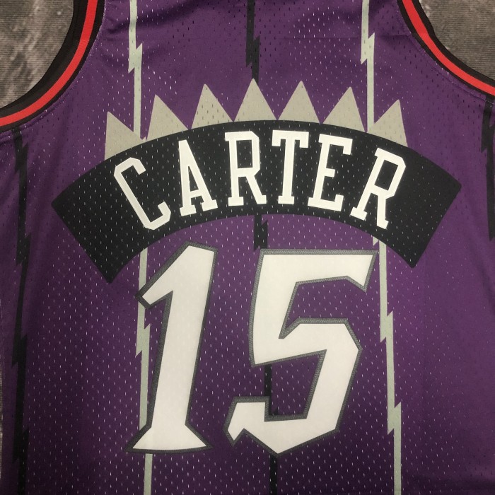 Toronto Raptors NBA Shirt 1999 Season Purple CARTER 15 McGRADY 1
