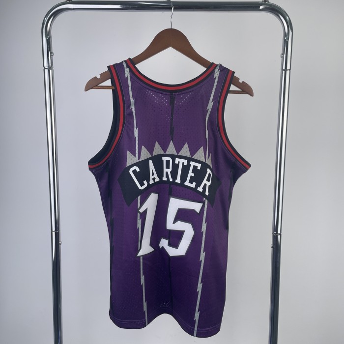 Toronto Raptors NBA Shirt 1999 Season Purple CARTER 15 McGRADY 1