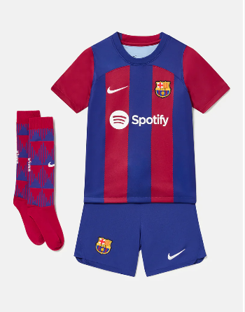 Barcelona 2023/2024 home full set kit (Adult and Kids)