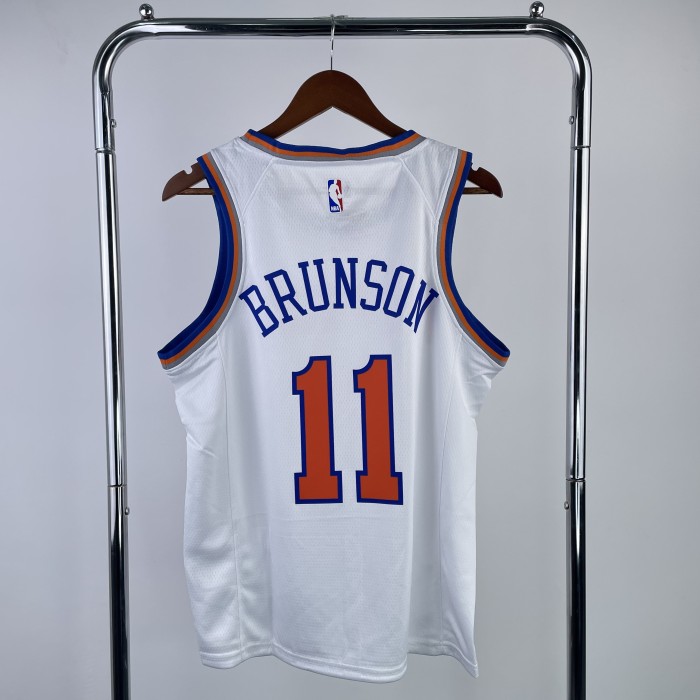 New York Knicks NBA Shirt 2023 Season White BRUNSON 11