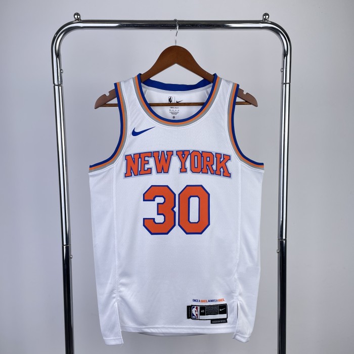 New York Knicks NBA Shirt 2023 Season White RANDLE 30