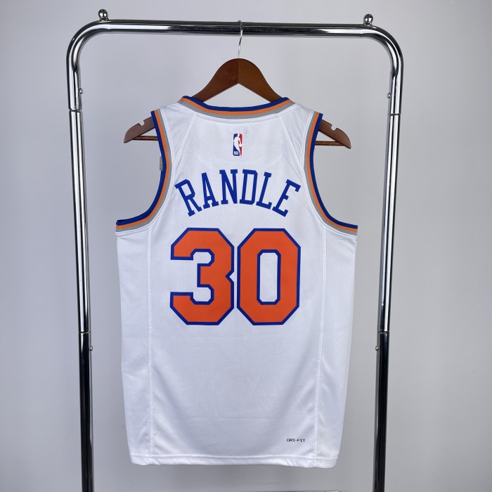 New York Knicks NBA Shirt 2023 Season White RANDLE 30