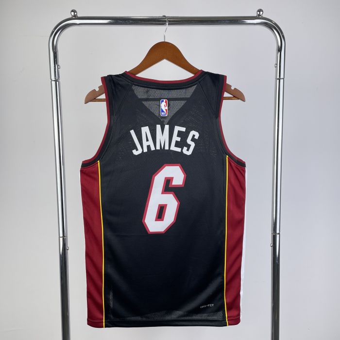 Miami Heat NBA Shirt 2023 season black JAMES 6