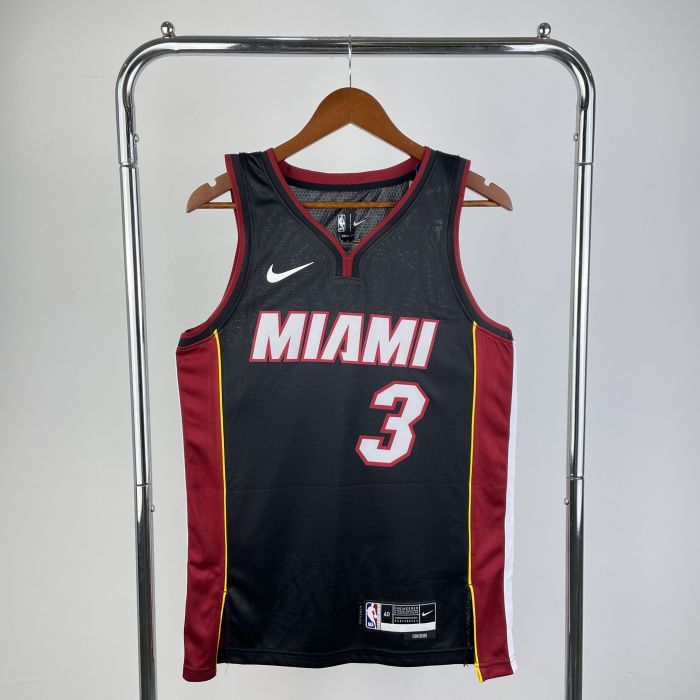 Miami Heat NBA Shirt 2023 season black WADE 3