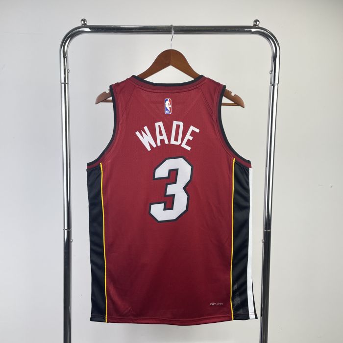 Miami Heat NBA Shirt 2023 season red WADE 3