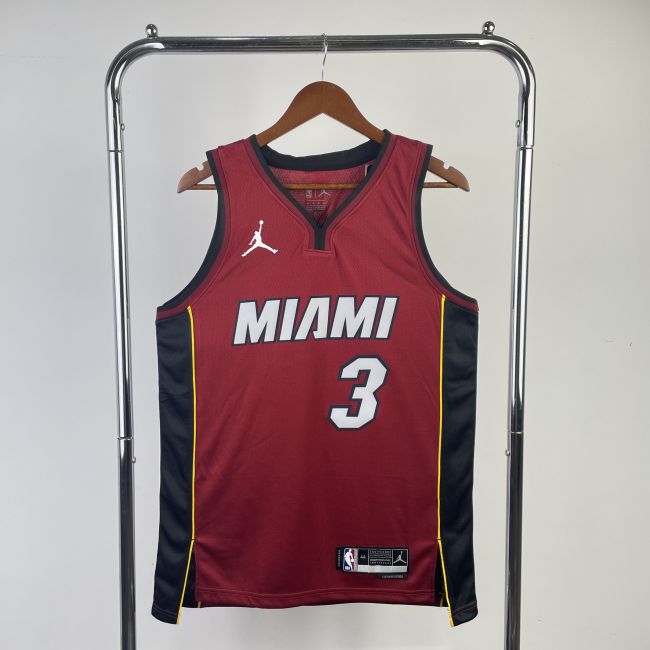 Miami Heat NBA Shirt 2023 season red WADE 3