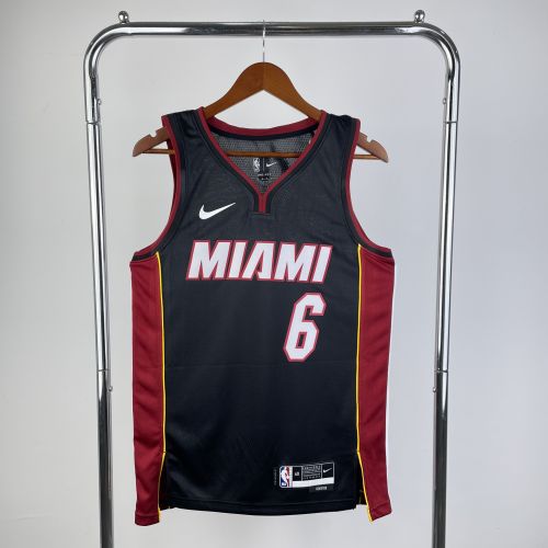 Miami Heat NBA Shirt 2023 season black JAMES 6
