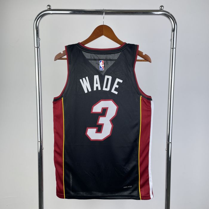 Miami Heat NBA Shirt 2023 season black WADE 3