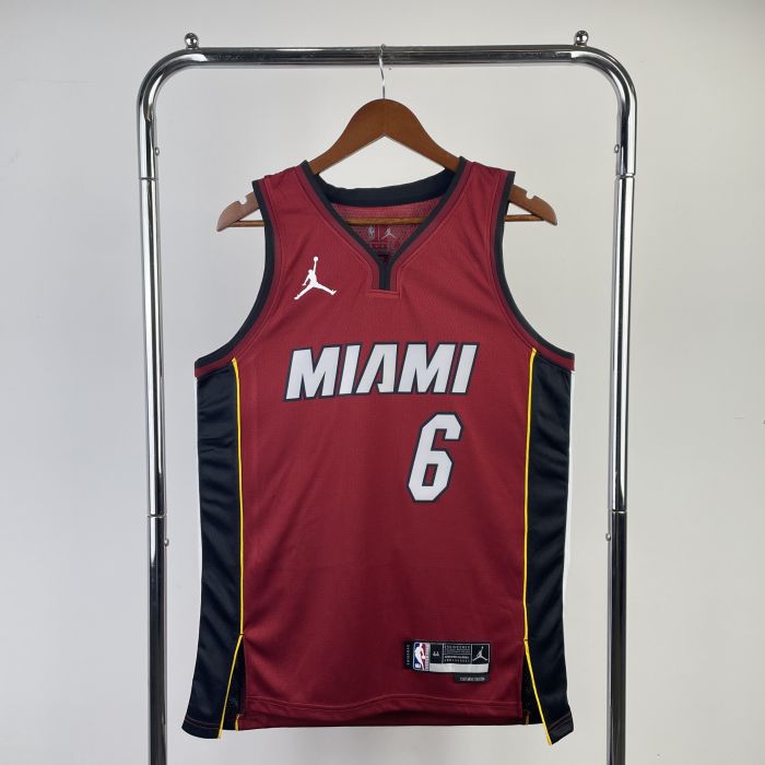 Miami Heat NBA Shirt 2023 season red JAMES 6