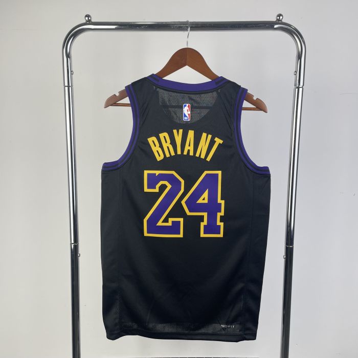 Lakers NBA Shirt 2026 Season City Version Black BRYANT 24