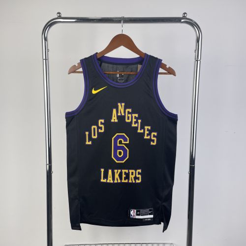 Lakers NBA Shirt 2026 Season City Version Black James 6