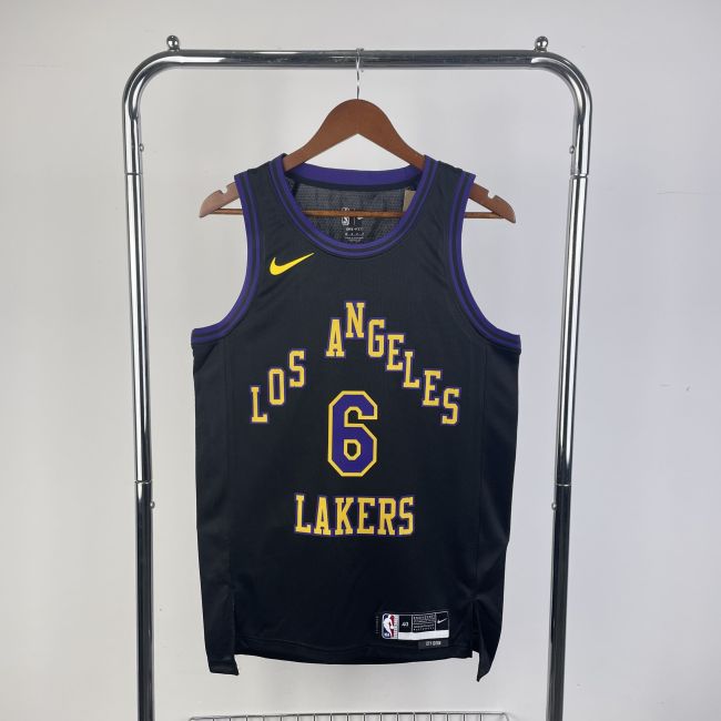 Lakers NBA Shirt 2026 Season City Version Black James 6