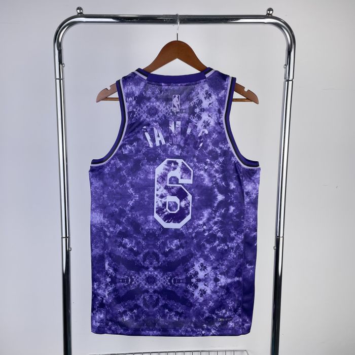 Lakers NBA Shirt 2023 Season Honorary edition Purple James 6