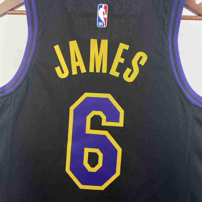 Lakers NBA Shirt 2026 Season City Version Black James 6