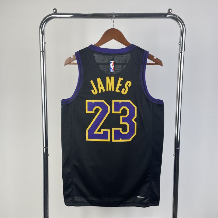 Lakers NBA Shirt 2026 Season City Version Black James 23
