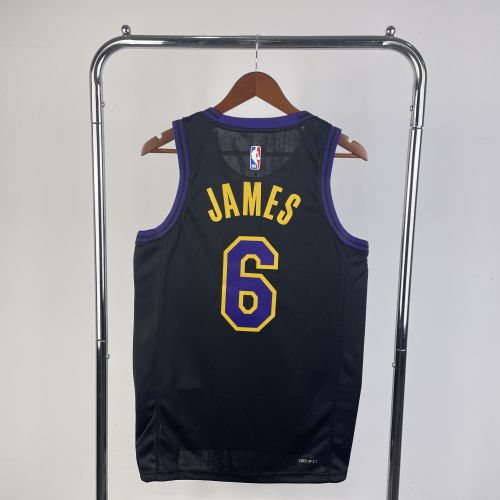 Lakers NBA Shirt 2026 Season City Version Black James 6