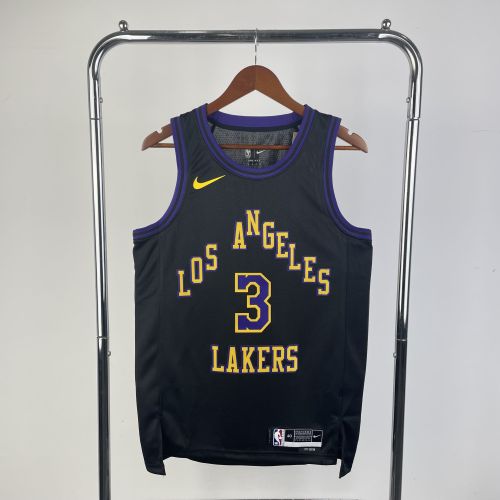 Lakers NBA Shirt 2026 Season City Version Black DAVIS 3