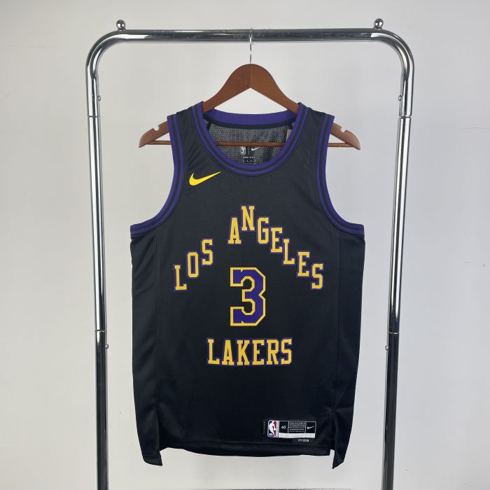 Lakers NBA Shirt 2026 Season City Version Black DAVIS 3