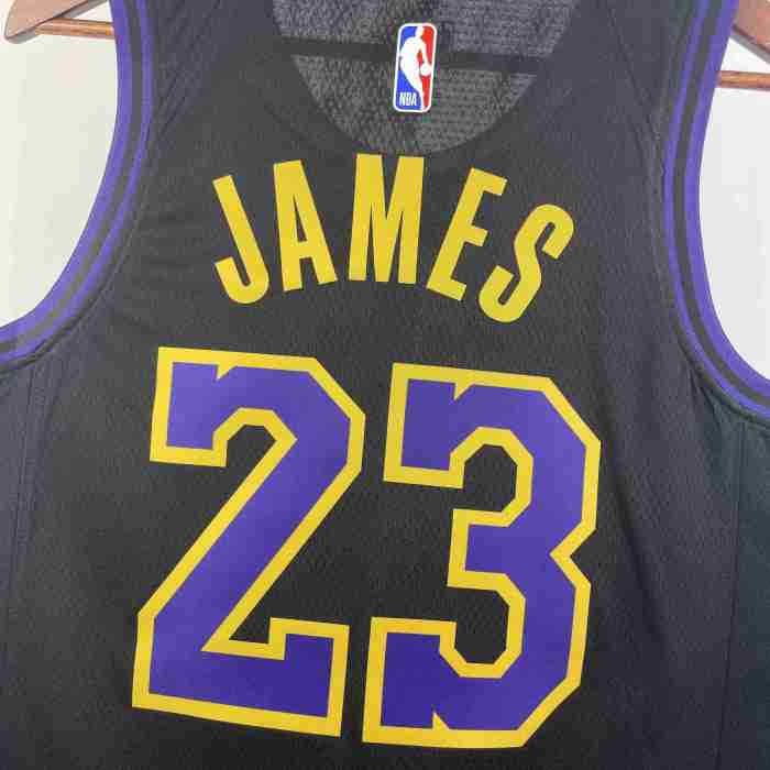 Lakers NBA Shirt 2026 Season City Version Black James 23
